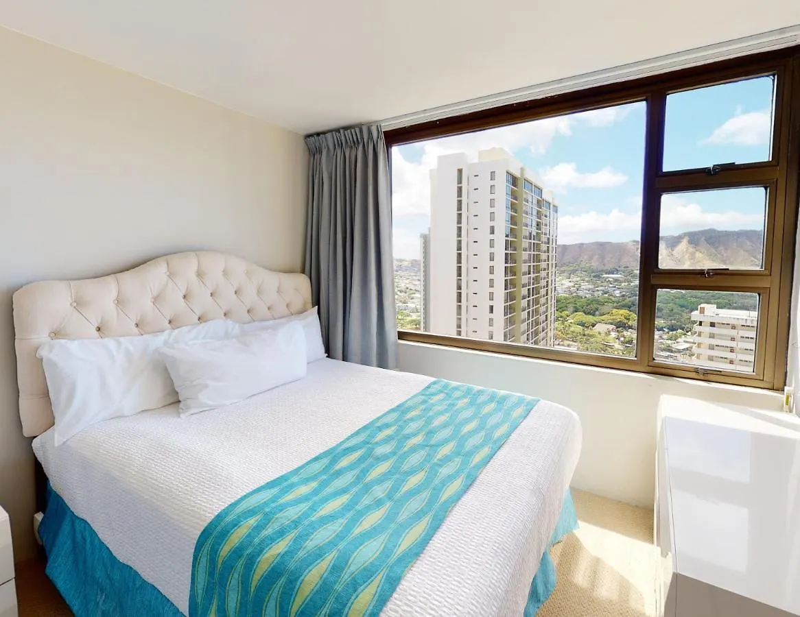 Sleek & Modern 32Nd Floor Condo At The Waikiki Banyan - Free Parking! Condo Honolulu
